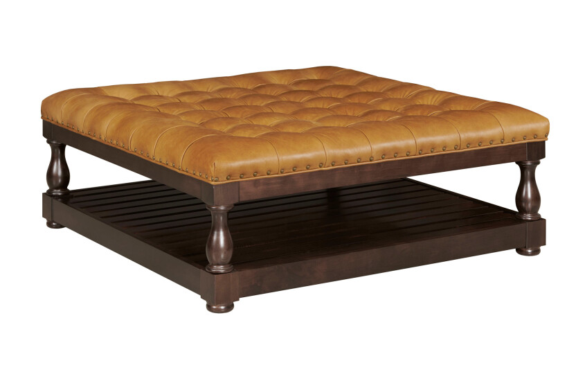 COPELAND COCKTAIL OTTOMAN - LEATHER 188