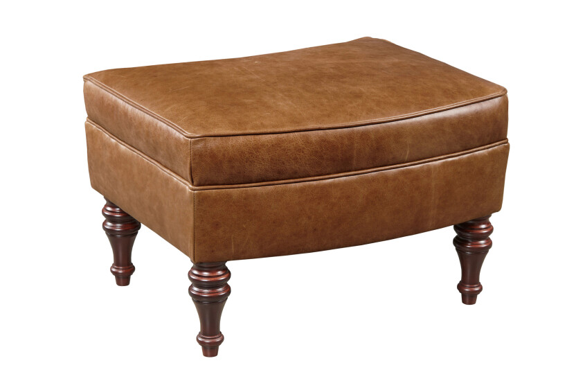 WELLSLEY OTTOMAN - LEATHER 165