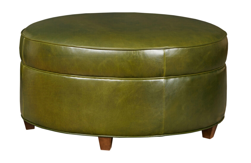 MONROE CKTL OTTOMAN - LEATHER 117